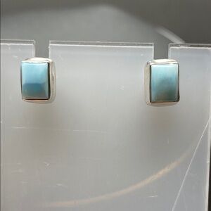 Larimar earrings solid Sterling Silver 925